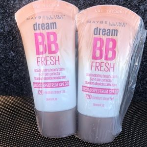 Lot of 2 Maybelline Dream BB Fresh Cream 120 Medium Sheer Tint